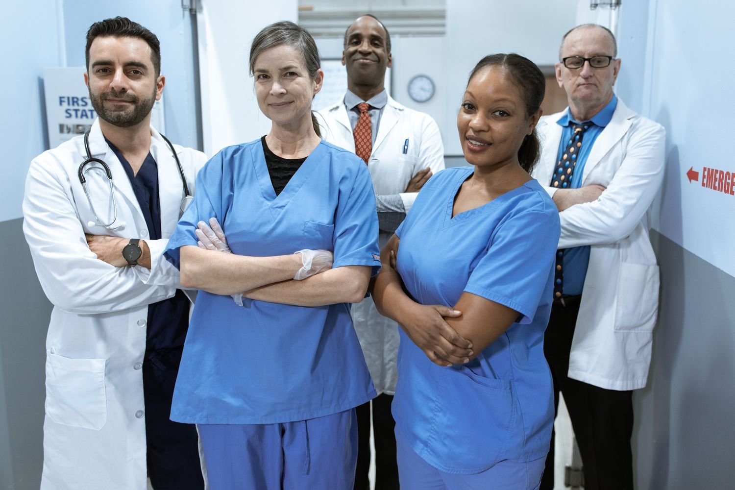 Team of healthcare professionals in a medical setting
